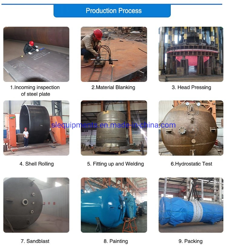 Boiler Room Stable and Noiseless ASME Carbon Steel Buffer Storage Tank Carbon Dioxide Air Receiver Tank