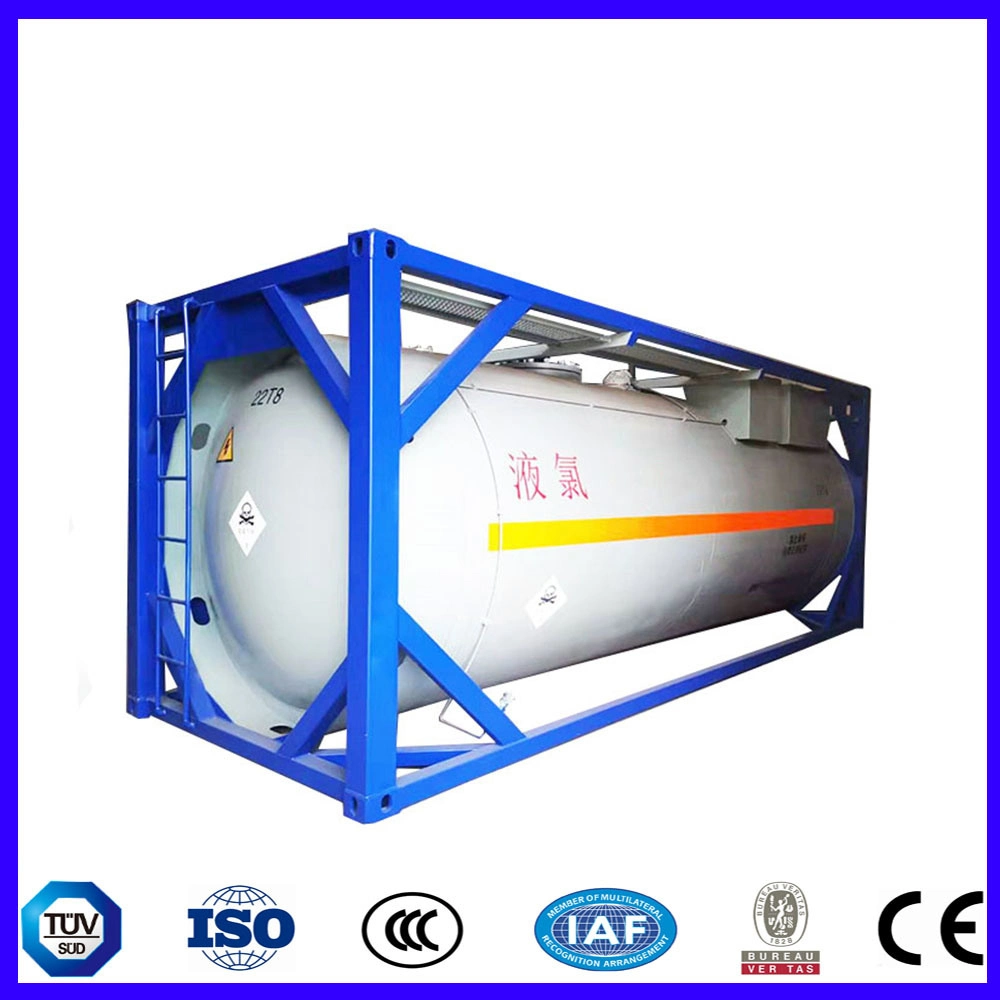 T75 Un Portable Cryogenic GB/ASME 40FT LNG ISO Tank Container Stainless Steel Storage Tank
